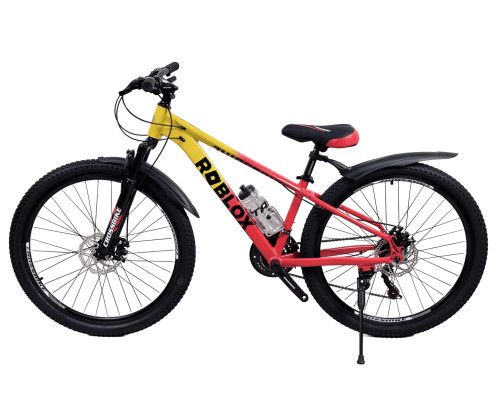 Велосипед CrossBike Roblox 24" 11" Жовтий-Червоний