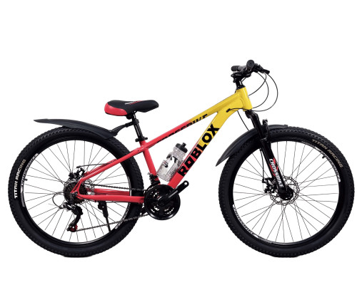 Велосипед CrossBike Roblox 24" 11" Жовтий-Червоний